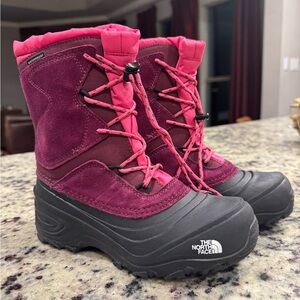 The North Face Fuchsia and Black Winter Boots